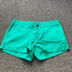 North Face green shorts